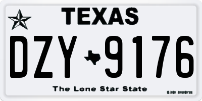 TX license plate DZY9176