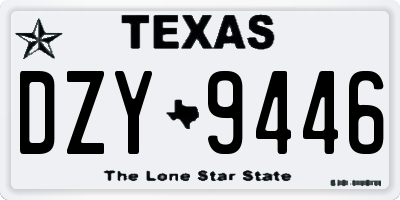 TX license plate DZY9446