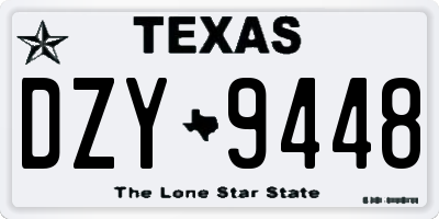 TX license plate DZY9448