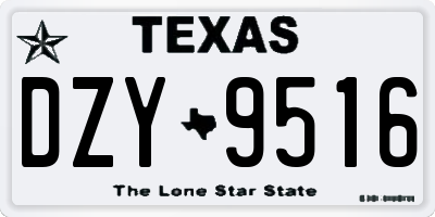 TX license plate DZY9516