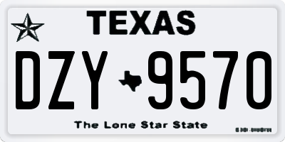 TX license plate DZY9570