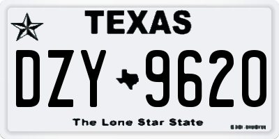 TX license plate DZY9620