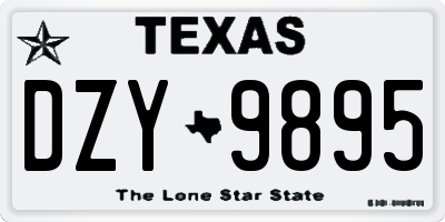 TX license plate DZY9895