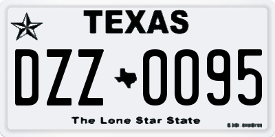 TX license plate DZZ0095