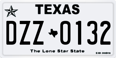 TX license plate DZZ0132