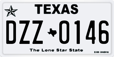 TX license plate DZZ0146