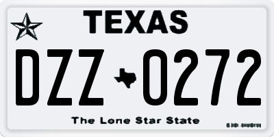 TX license plate DZZ0272