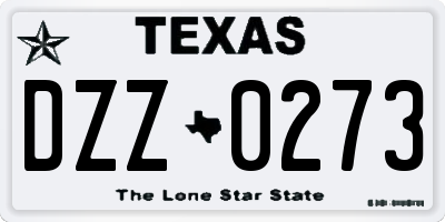 TX license plate DZZ0273