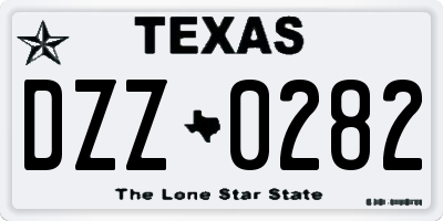 TX license plate DZZ0282