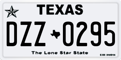 TX license plate DZZ0295