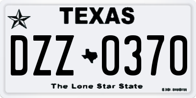 TX license plate DZZ0370