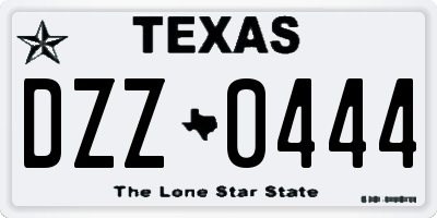 TX license plate DZZ0444