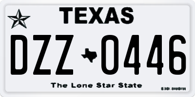 TX license plate DZZ0446