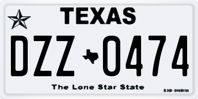 TX license plate DZZ0474