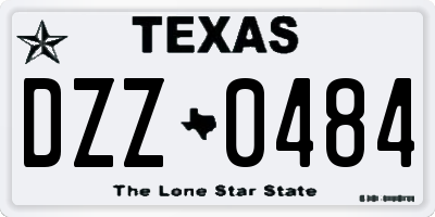 TX license plate DZZ0484