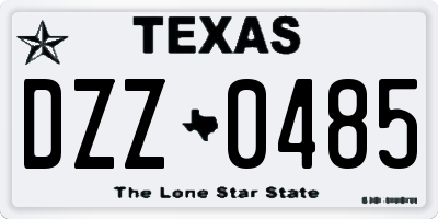 TX license plate DZZ0485