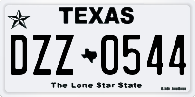 TX license plate DZZ0544