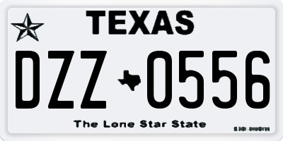 TX license plate DZZ0556