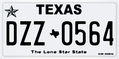 TX license plate DZZ0564