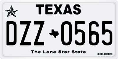 TX license plate DZZ0565