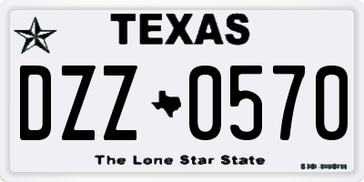 TX license plate DZZ0570