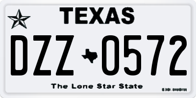 TX license plate DZZ0572