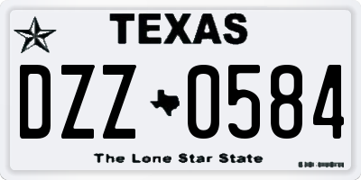 TX license plate DZZ0584