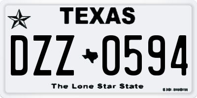 TX license plate DZZ0594