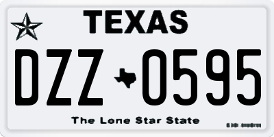 TX license plate DZZ0595