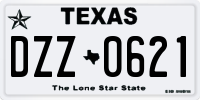 TX license plate DZZ0621