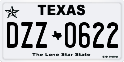 TX license plate DZZ0622