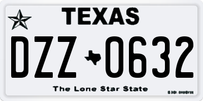 TX license plate DZZ0632