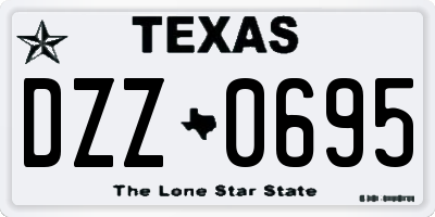 TX license plate DZZ0695