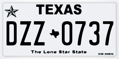 TX license plate DZZ0737