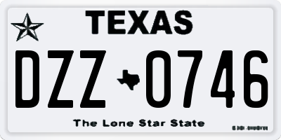 TX license plate DZZ0746