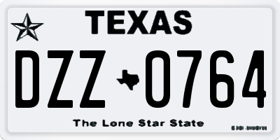 TX license plate DZZ0764