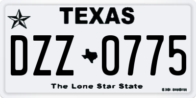 TX license plate DZZ0775