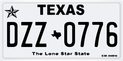 TX license plate DZZ0776