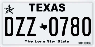 TX license plate DZZ0780