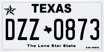 TX license plate DZZ0873