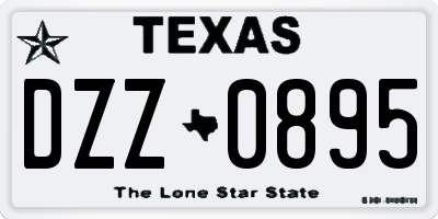 TX license plate DZZ0895