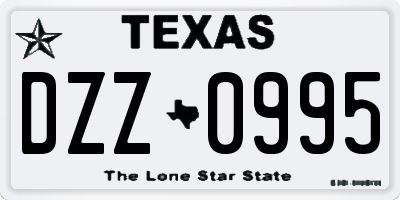 TX license plate DZZ0995