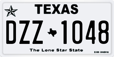 TX license plate DZZ1048