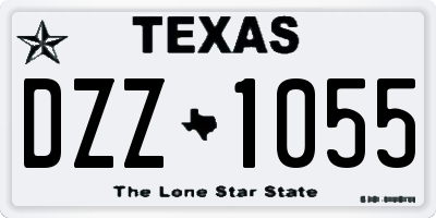 TX license plate DZZ1055