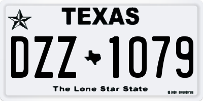 TX license plate DZZ1079