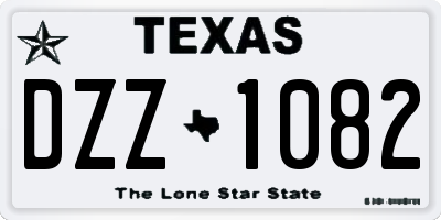 TX license plate DZZ1082