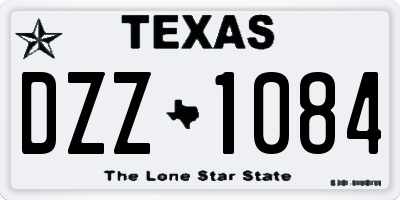 TX license plate DZZ1084