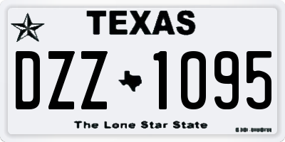 TX license plate DZZ1095