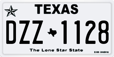 TX license plate DZZ1128