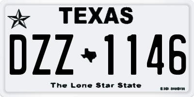 TX license plate DZZ1146